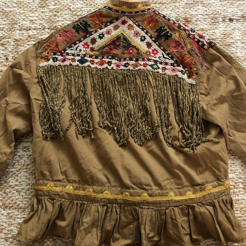 Zara Beaded Jacket/ Shirt with Fringe